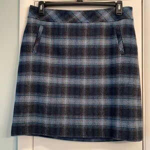 NWT Talbots Blue Plaid Skirt Size 10